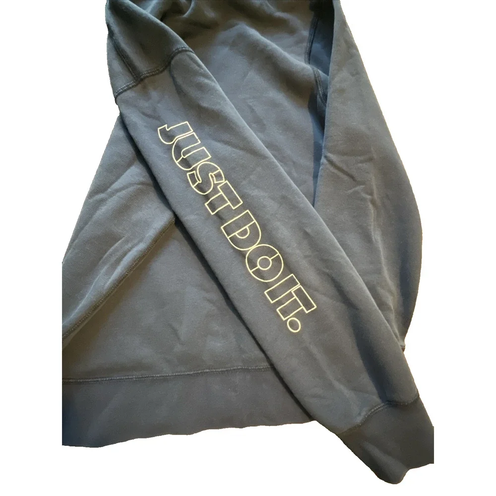 Nike Y2K Just Do It Hoodie Sweatshirt Graphic Logo Blue SZ M 10/12 2009 Release